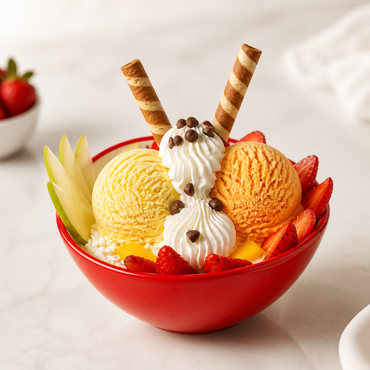 Ensalada de Frutas Especial con 2 Bolas de Helado